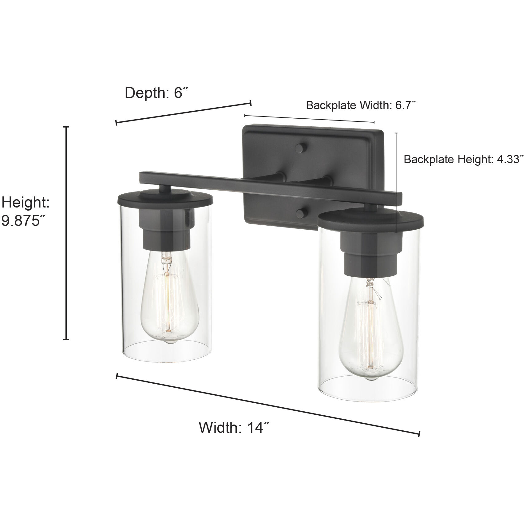 Verlana 2 Light 14 inch Modern Gold Bathroom Vanity Light Wall Light